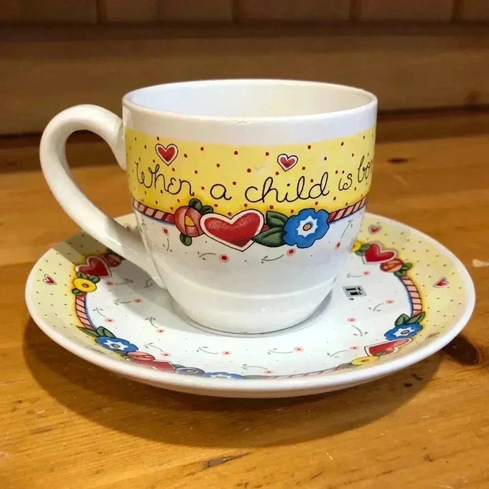 Mary Engelbreit Grandmother Tea Cup and Saucer